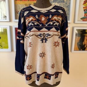 Vintage 90s Knit Beaded Sweater